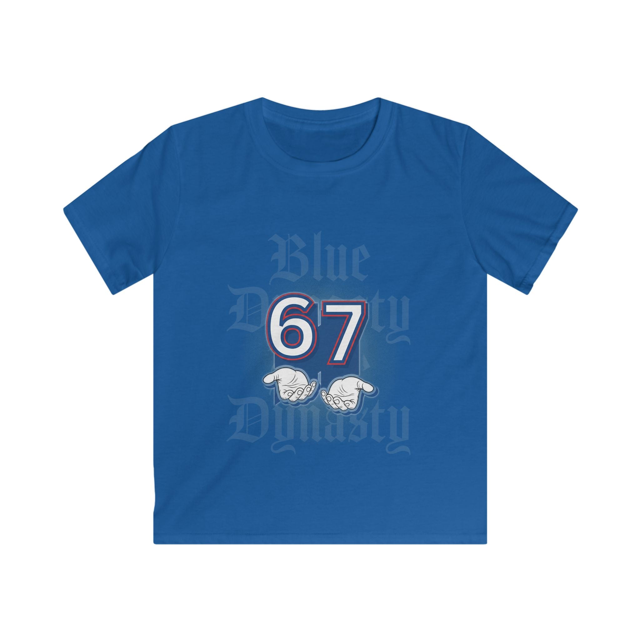 IYKYK Kids Tee — Number 67 Retro Sports Design with Pointing Hands